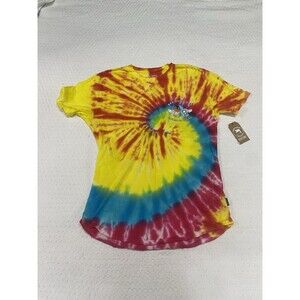 Dikotomy Tie Dye Short Sleeve T Shirt Size Small BAD DECISIONS SAVAGE BY NATURE